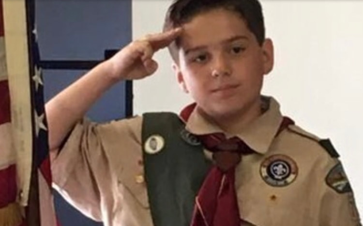 Kenton Diazleal, after joining Troop 75, from Pack 75, Summer of 2015.Picture