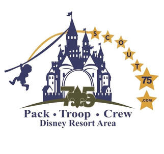 The Golden Stars and Castle Logo of Scout 75